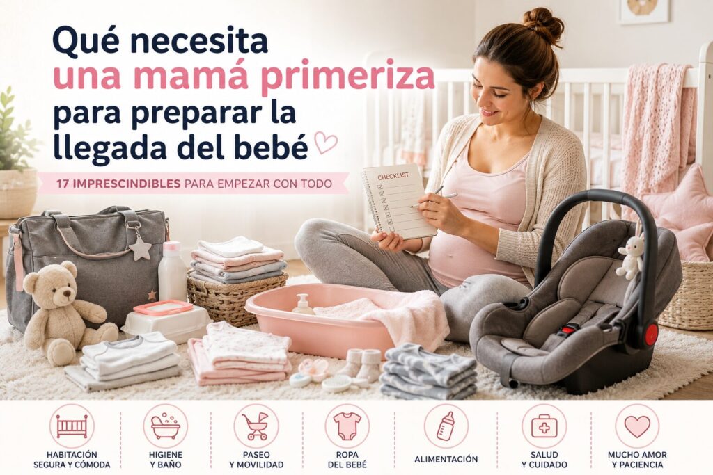 Qué necesita una mamá primeriza preparando la llegada del bebé